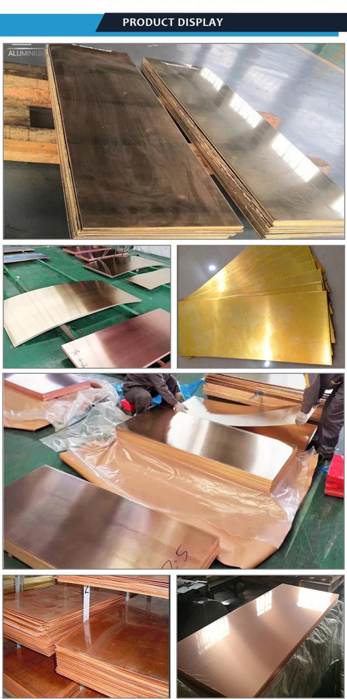 ISO-Zertifikat 1 Stärke 4x8 Bass Copper Metal Plates 0.5mm 3mm 5mm